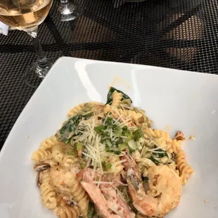 Fusilli Garithes Me Feta one of the best things I've ever tasted