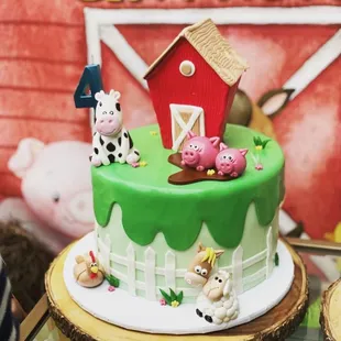 a farm themed cake