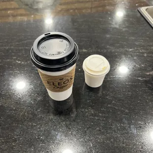 Black coffee and cream