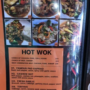 Hot Wok menu