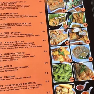 Appetizer Menu