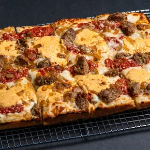 pizza, food