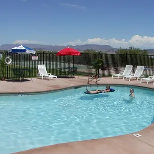 Our heated outdoor swimming pool