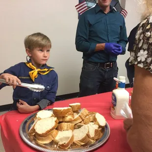 earning Boy Scout badge