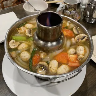 Tom Yum with shrimp