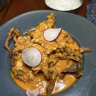 Deep Fried Softshell Crab With Red Curry