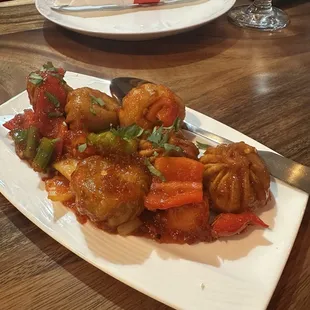Chili momo with chicken
