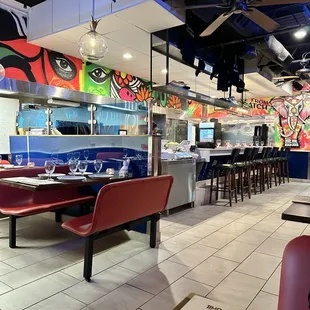 sushi and sashimi, interior