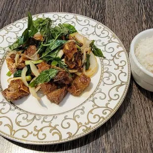 Crispy pork belly I think
