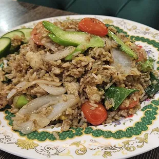 Chicken Thai Fried Rice with Chinese Broccoli