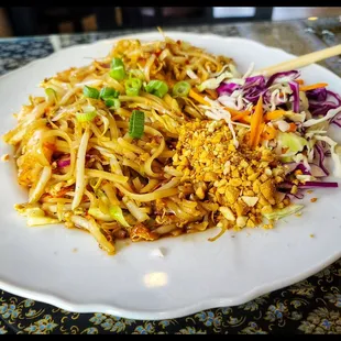 Signature stir fried noodles with shrimp! Amazing!