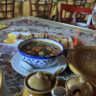 Tom yum Soup &amp; Tofu Tod
