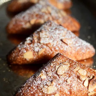 Almond croissants, made daily in our bakery.