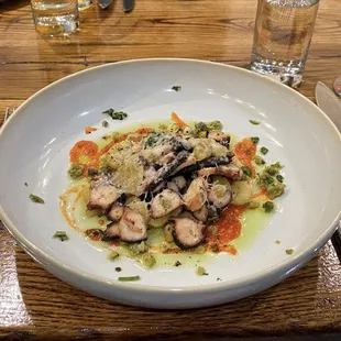 Smoked octopus