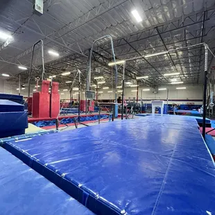 Back area of the gym where the teams practice