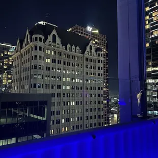 A photo of the view from the balcony