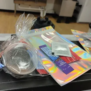 a variety of food items