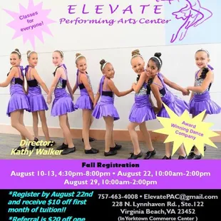 Now registering for fall classes!