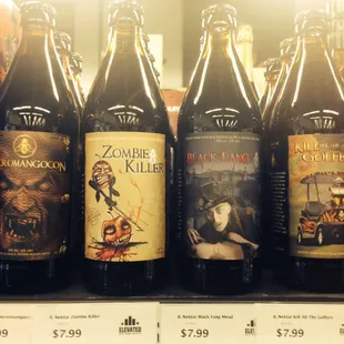 a variety of bottles