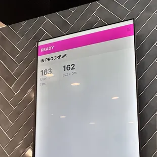 a sign in progress
