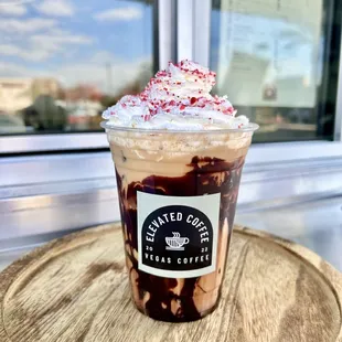 Iced Black and White Mocha.