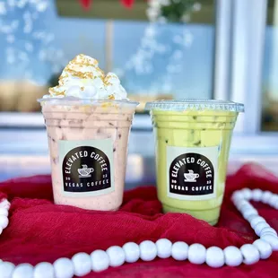 Chai Tea Latte and Matcha Latte.