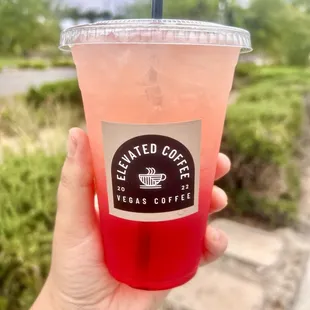 Strawberry Lotus Energy w/ Lemonade Topper.
