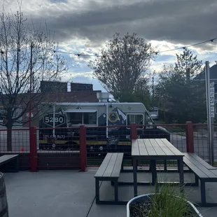 outside