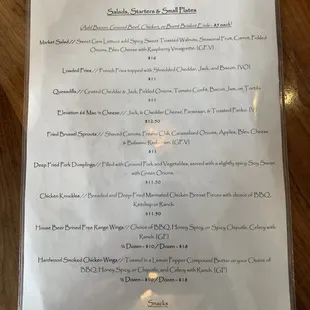 April menu