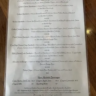 April menu