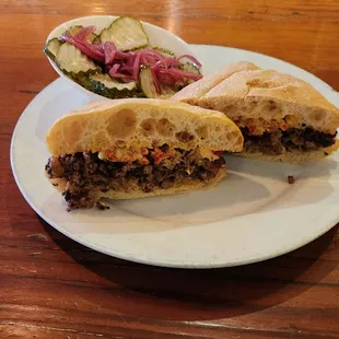 East Bay Cheese Chop Sandwich. Spicy and Delicious.