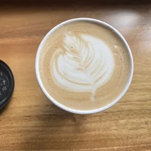 Coffee, white chocolate mocha latte.