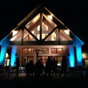 Elevating up lighting at the Lodge at Cathedral Pines