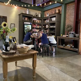 people sitting at a bar