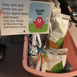 COVID-19 healthy care package for our healthcare workers : )