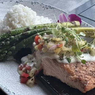 Cedar seared salmon