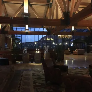 Inside the resort- go to the right!