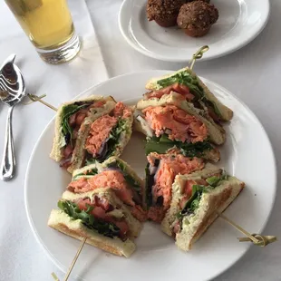 Smoked Trout Club Sandwich