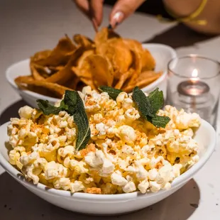 Bacon Fat Popcorn &amp; Housemade Chips