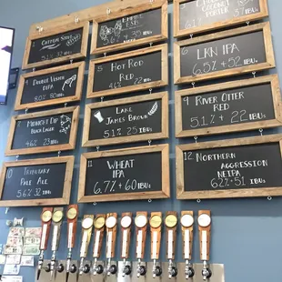 Menu... I recommend the Northern AggressionIPA!