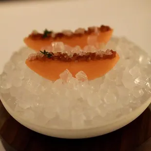 Melon, Smoked and Fresh with Yogurt