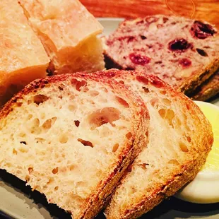 Assortment of breads