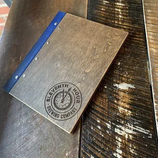 a notebook on a table