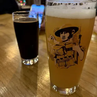 Hazy IPA and a BA stout