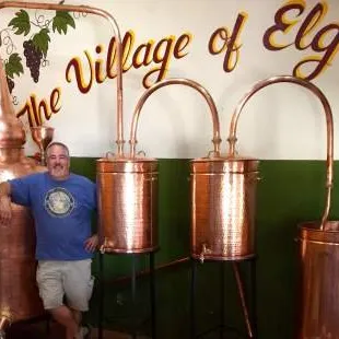 Gary and Tallulah, our 264 gallon all copper still.