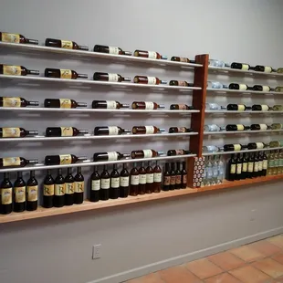 Bottle display in Tasting Room