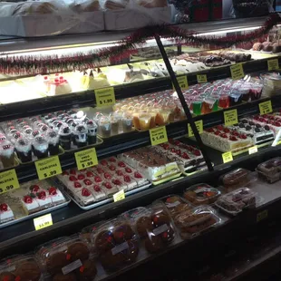a variety of cakes and pastries