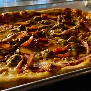 Dugout with red sauce