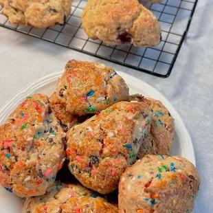 Funfetti and Blueberry mini scones