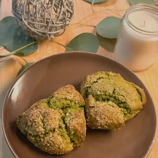 Seasonal Matcha Scones. Only available in March.